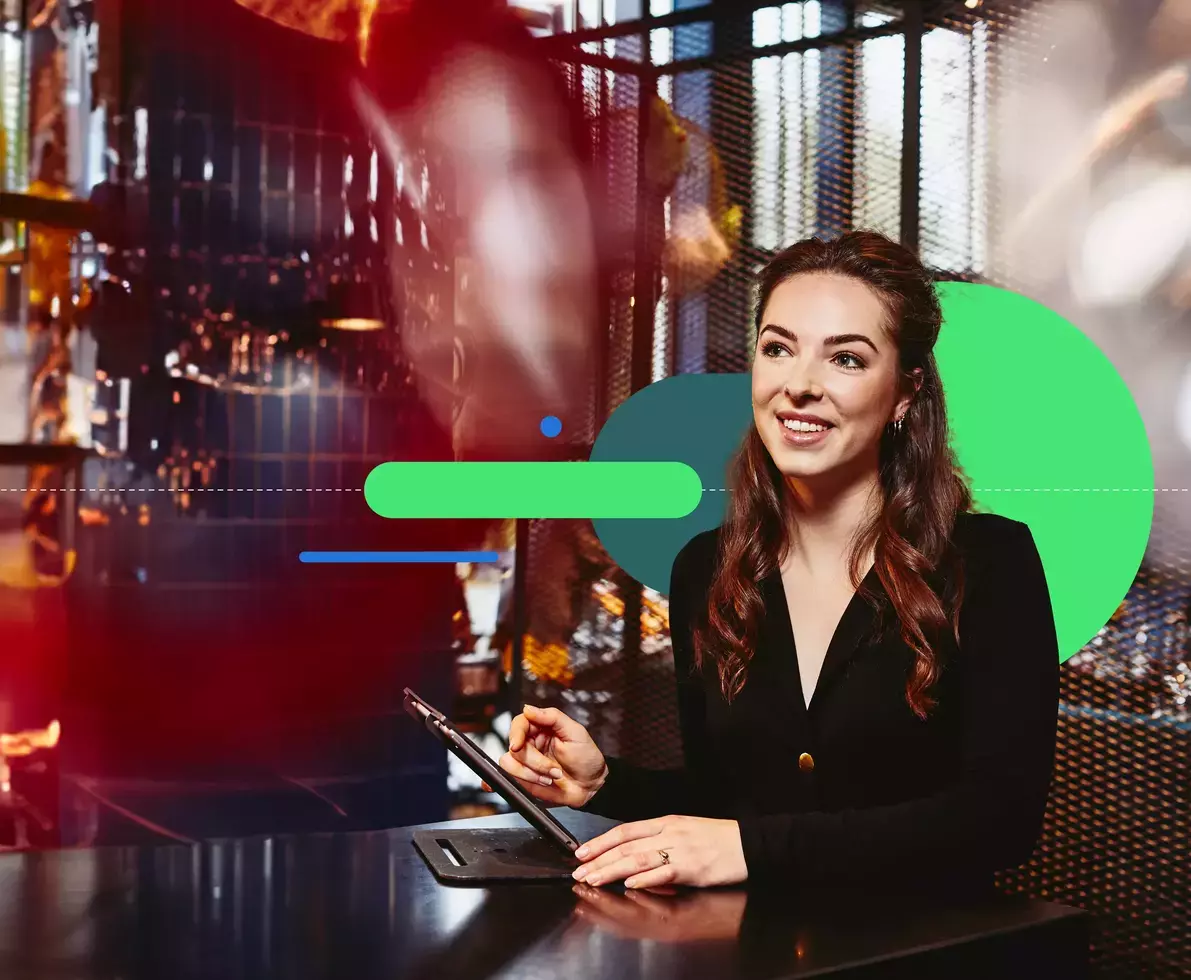 woman smiling at work