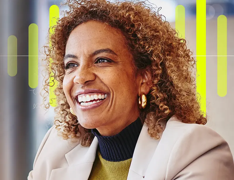 business woman smiling